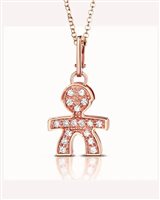 Collana Le Bebé Donna I Pavè in Oro rosa Diamante LBB019